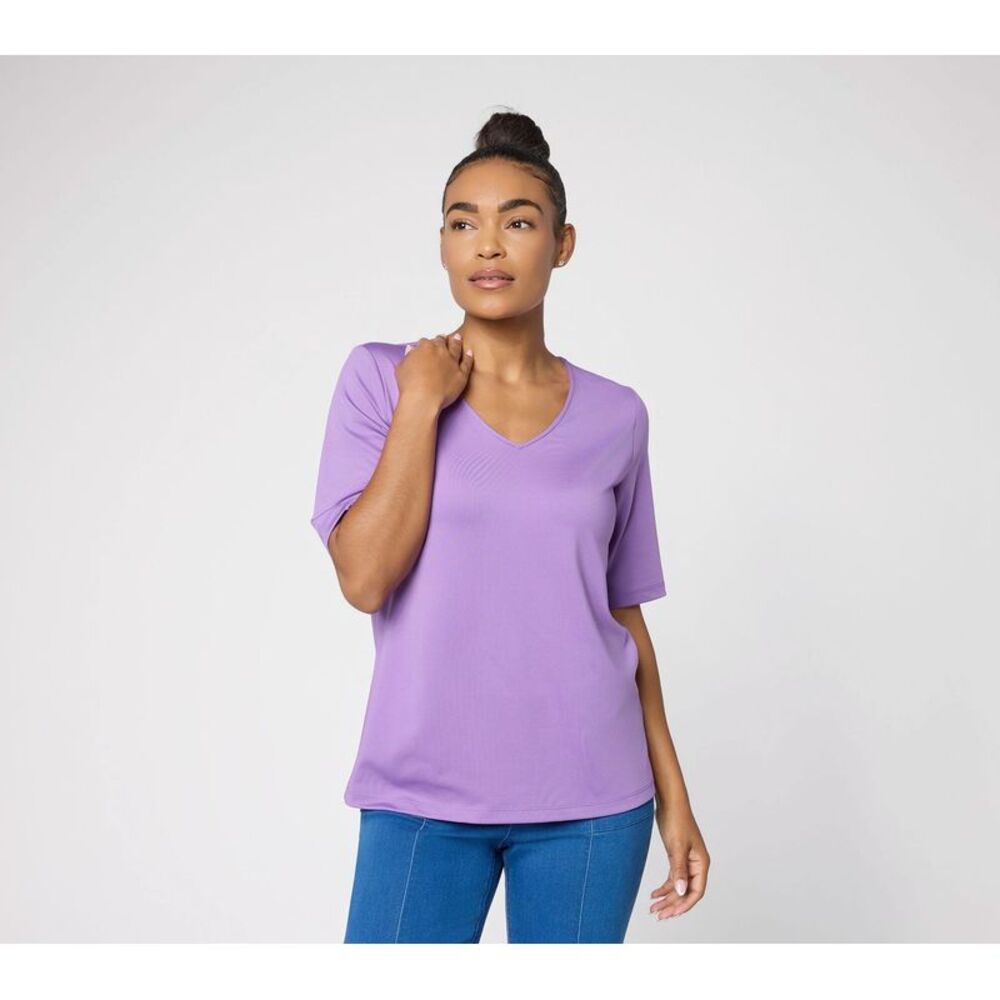 Susan Graver Women's Top Sz XS Make Your Selection: Essentials Purple A735178